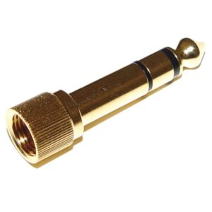 Adattatore Audio 2 Pezzi Da RCA Femmina A Jack 6,35 Mm Mono, Placcato Oro