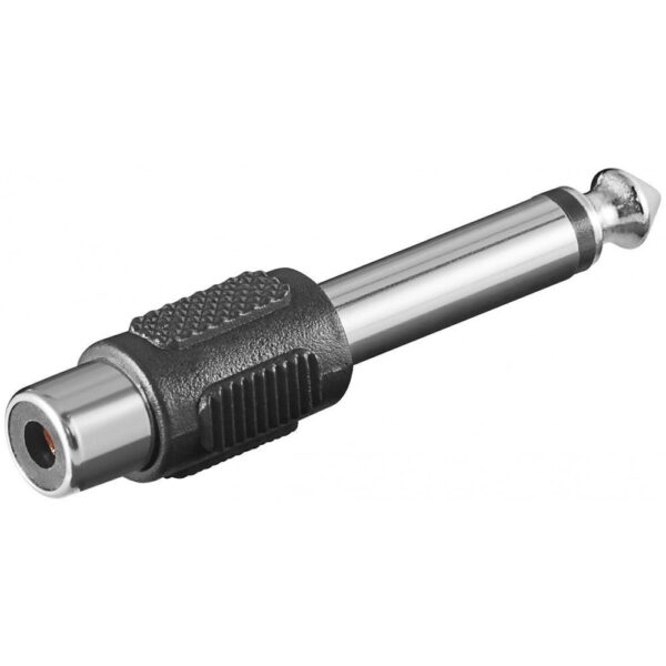 Adattatore Rca Femmina - Jack Mono 6,3 mm - Plastica